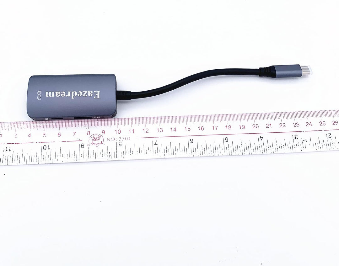 Type-C Hub Adapter für Viture Xreal Rokid Rayneo AR Brille (2 Type-C 1 USB), 2 Type-C 1 USB