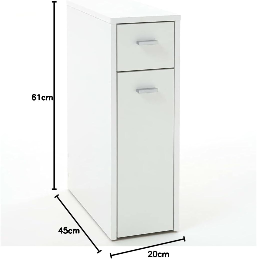 FMD Möbel, 930-001 Casa Nora Mehrzweckschrank, spanplatte / melamin / holz, weiss, masse 20.0 x 45.0