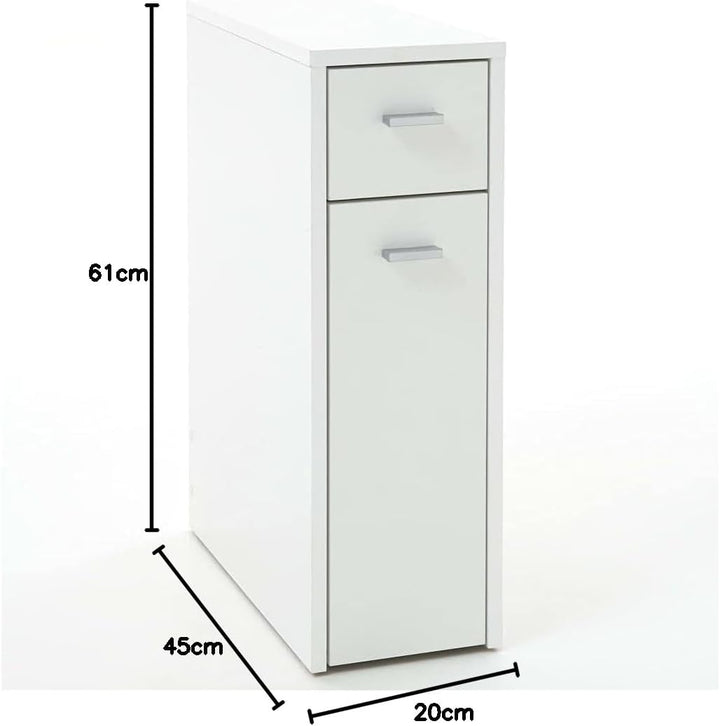 FMD Möbel, 930-001 Casa Nora Mehrzweckschrank, spanplatte / melamin / holz, weiss, masse 20.0 x 45.0