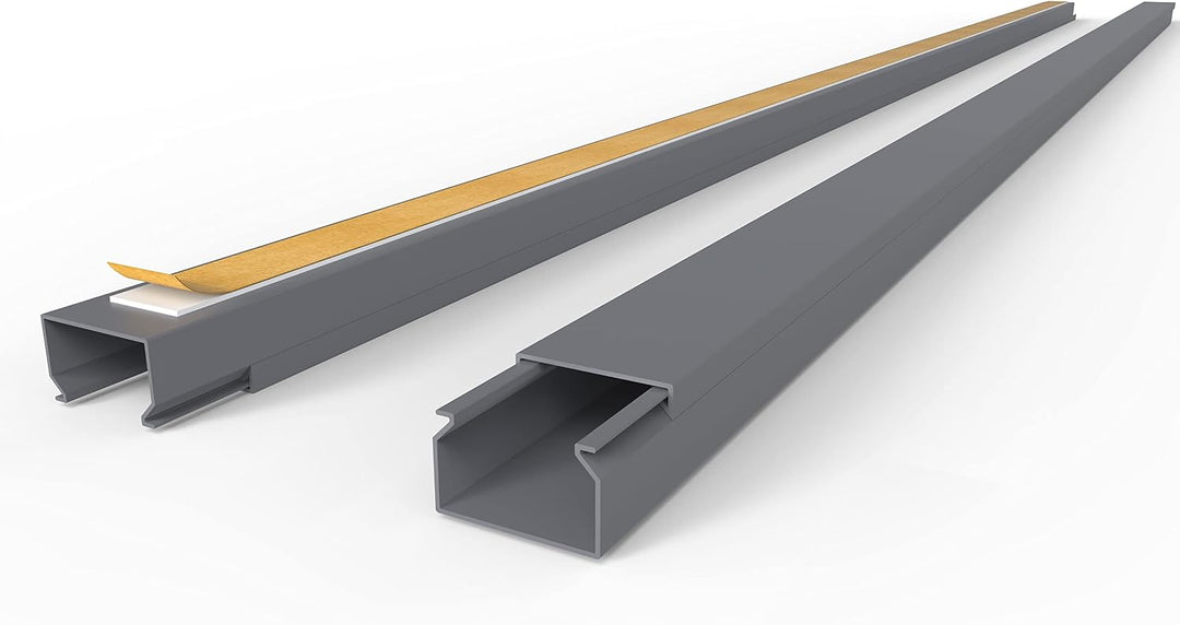 Kabelkanal Selbstklebend Pro mit Schaumklebeband, Kabelschacht 50m 25x16mm - 50x1m, Gray - Grau 50m