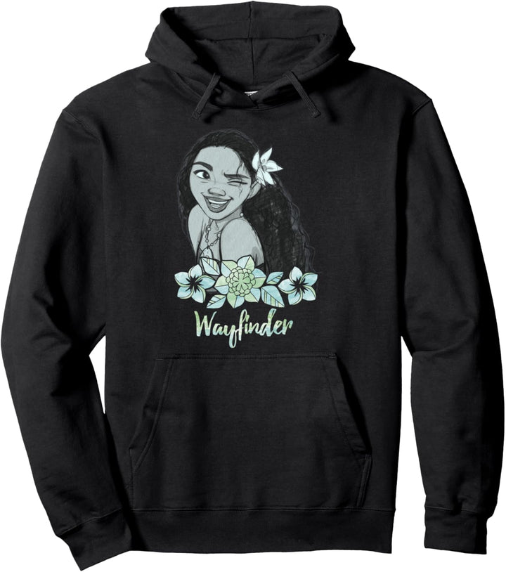 Disney Moana Wayfinder Floral Sketch Pullover Hoodie