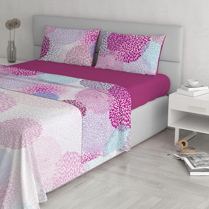 Fantasy Italian Bed Linen Bettwäsche, Soffioni, Doppelte, Mikrofaser, Löwenzahn Soffioni Doppelte, S