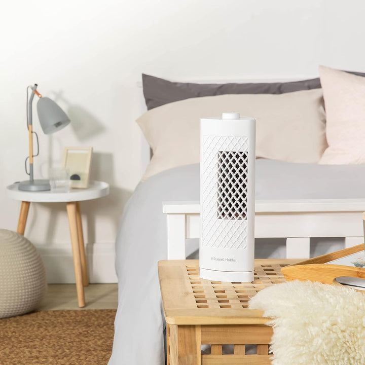 Russell Hobbs RHTF1321 Mini-Turmventilator, leicht, 33 cm, tragbar, 3 Geschwindigkeiten, 75° Schwenk