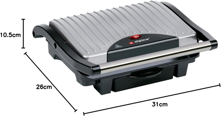 alpina Kontaktgrill - Optigrill 230V/1000W - Sandwich Maker - Panini Grill - Multigrill für Gemüse,