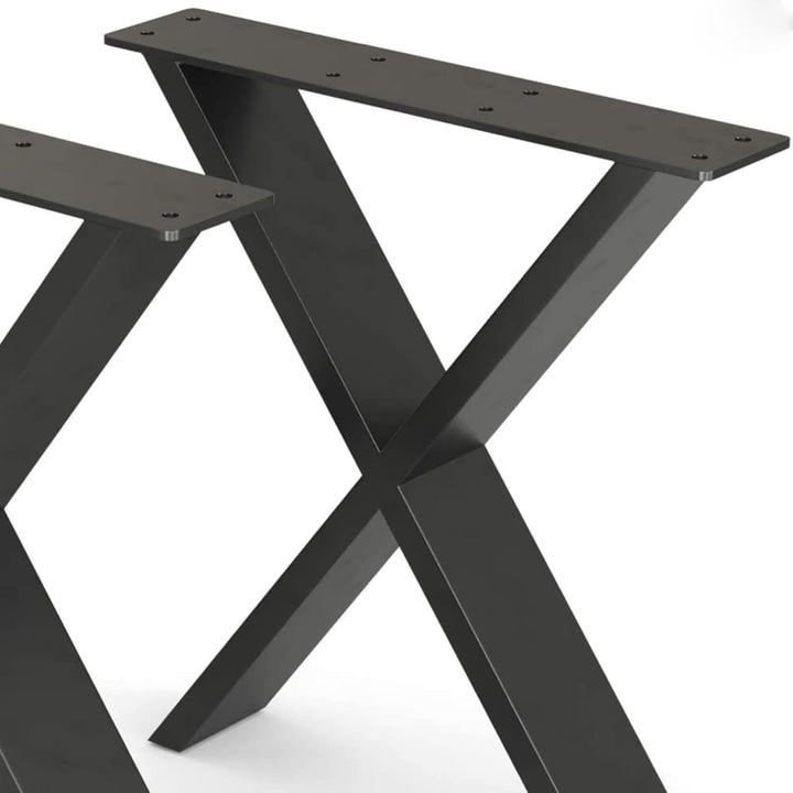[en.casa] Tischgestell Maribo 42 x 40 cm Tischkufen im 2er Set für Sitzbänke Couchtische Tischbeine