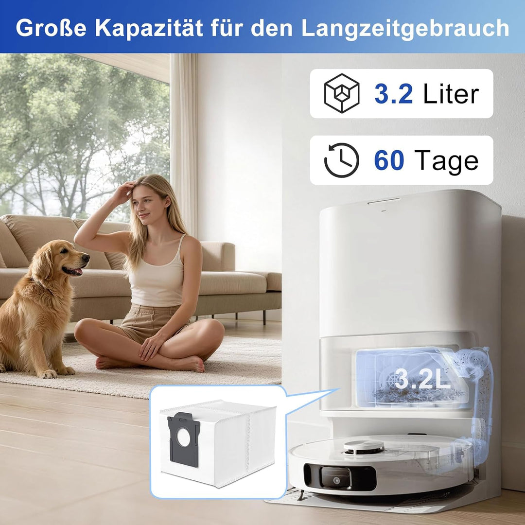 15 Stück Staubbeutel für Dreame L10s Ultra Gen 2/Gen 3, L40s Pro Ultra, X50/X40 Ultra Complete/X30 U