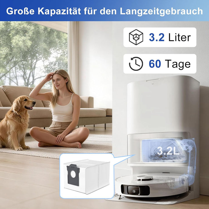 15 Stück Staubbeutel für Dreame L10s Ultra Gen 2/Gen 3, L40s Pro Ultra, X50/X40 Ultra Complete/X30 U
