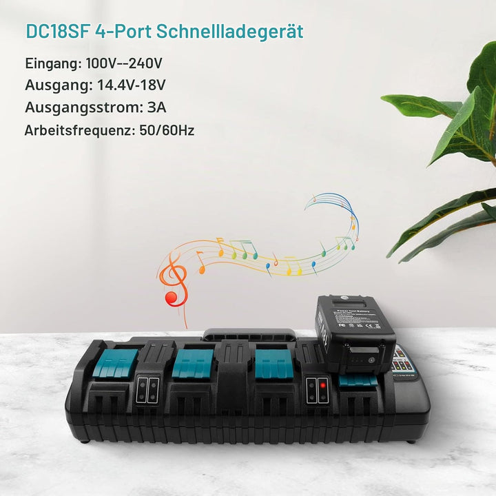 14,4V-18V Akku-Ladegerät für Makita DC18SF, LXT Li-Ion Schnell-Ladegerät für BL1430 BL1450 BL1440 BL