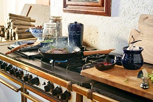 STAUB Gusseisen Pfanne mit Holzgriff, 28 cm, Induktionsgeeignet, Schwarz Schwarz 28 cm, Schwarz 28 c