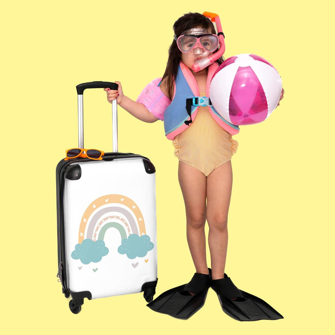 NoBoringSuitcases.com® Koffer Handgepäck - Kinderkoffer Mädchen, Reisekoffer Kinder, Leichtgewicht,