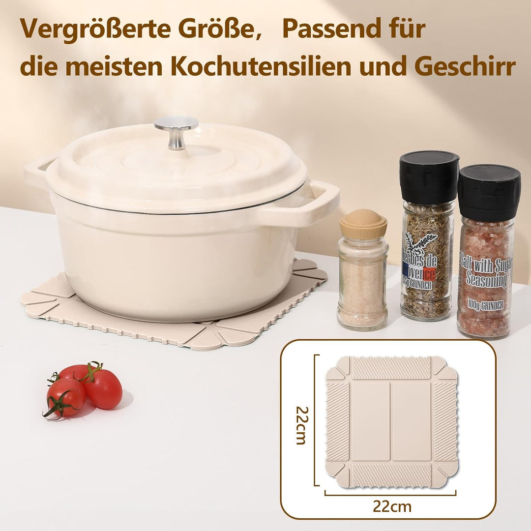 Magnetische Silikon Topfuntersetzer, 3er Set Klappbarer Hitzebeständig Untersetzer (240°C), Magnetis