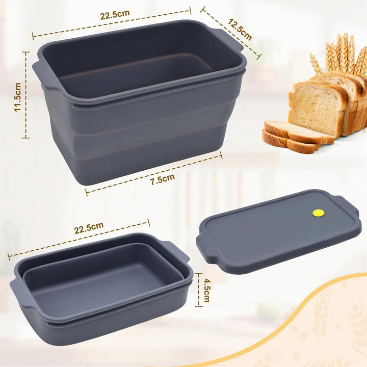 Brotbackform Silikon mit Deckel, BPA-Freie, Antihaftbeschichtete, Flexible Backform, Hitzebeständige