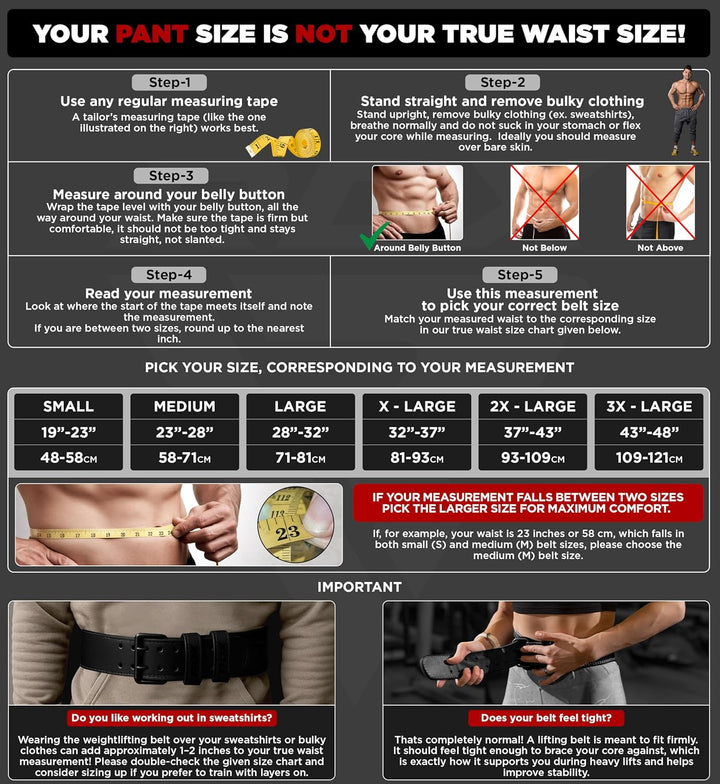 RDX Gewichthebergürtel Leder 4” und 6”, 10 Verstellbar Löcher Trainingsgürtel Schnalle, Powerlifitin