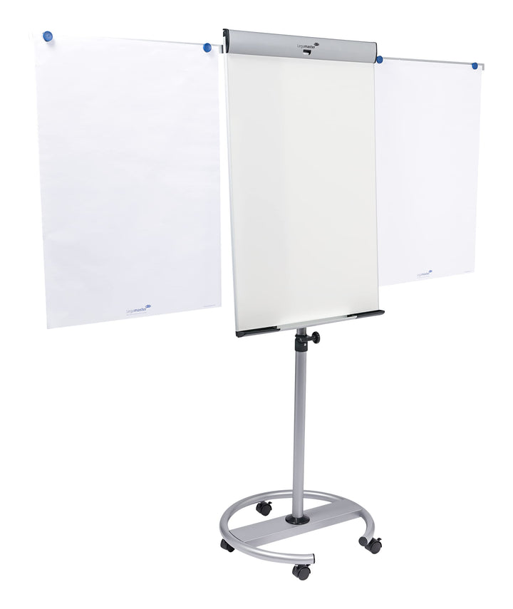 Legamaster PROFESSIONAL TRANGLE mobile Flipchart Rundfuss - transportabel - ausziehbare Seitenarme -