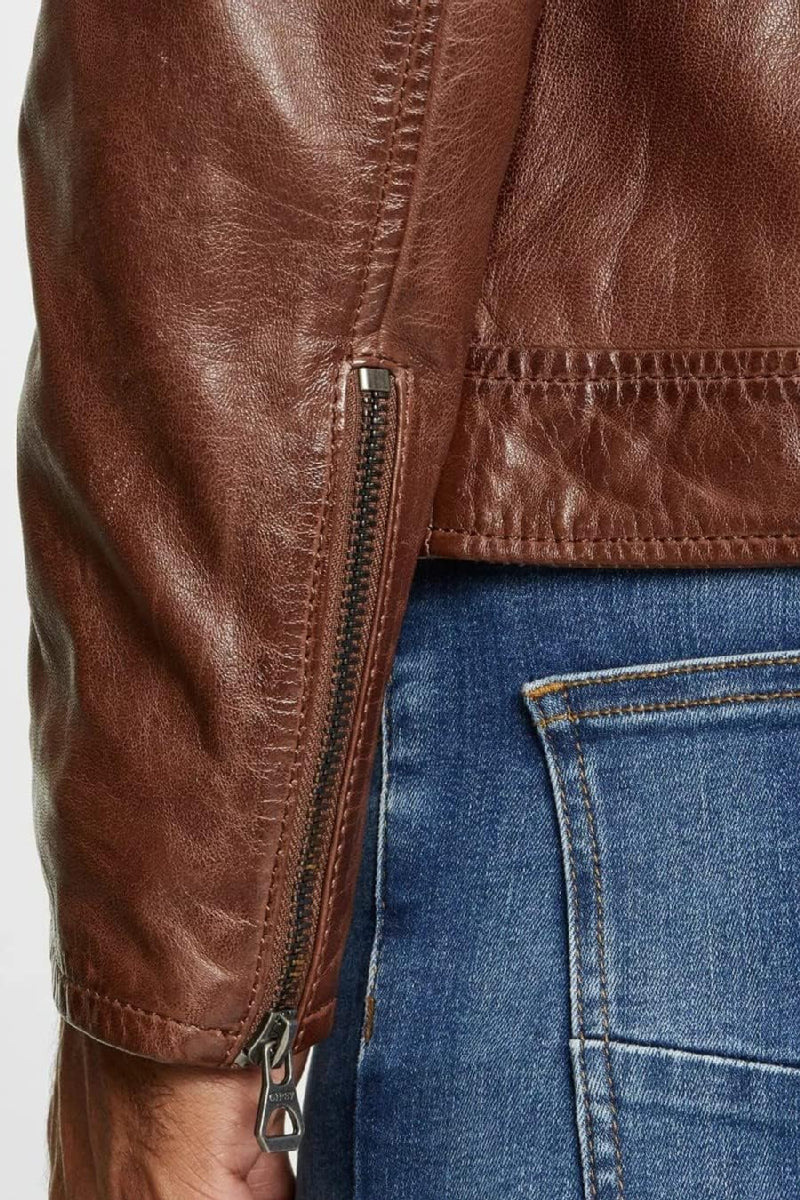 Gipsy GB Derry Laorv Männer Lederjacke schwarz Basics M Bio Cognac, M Bio Cognac