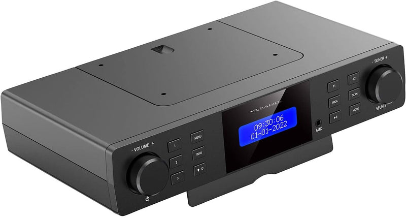 VR-Radio Unterbauradio: Unterbau-Küchenradio DAB+/UKW, RDS, Wecker, Timer, LCD-Display, AUX (Unterba