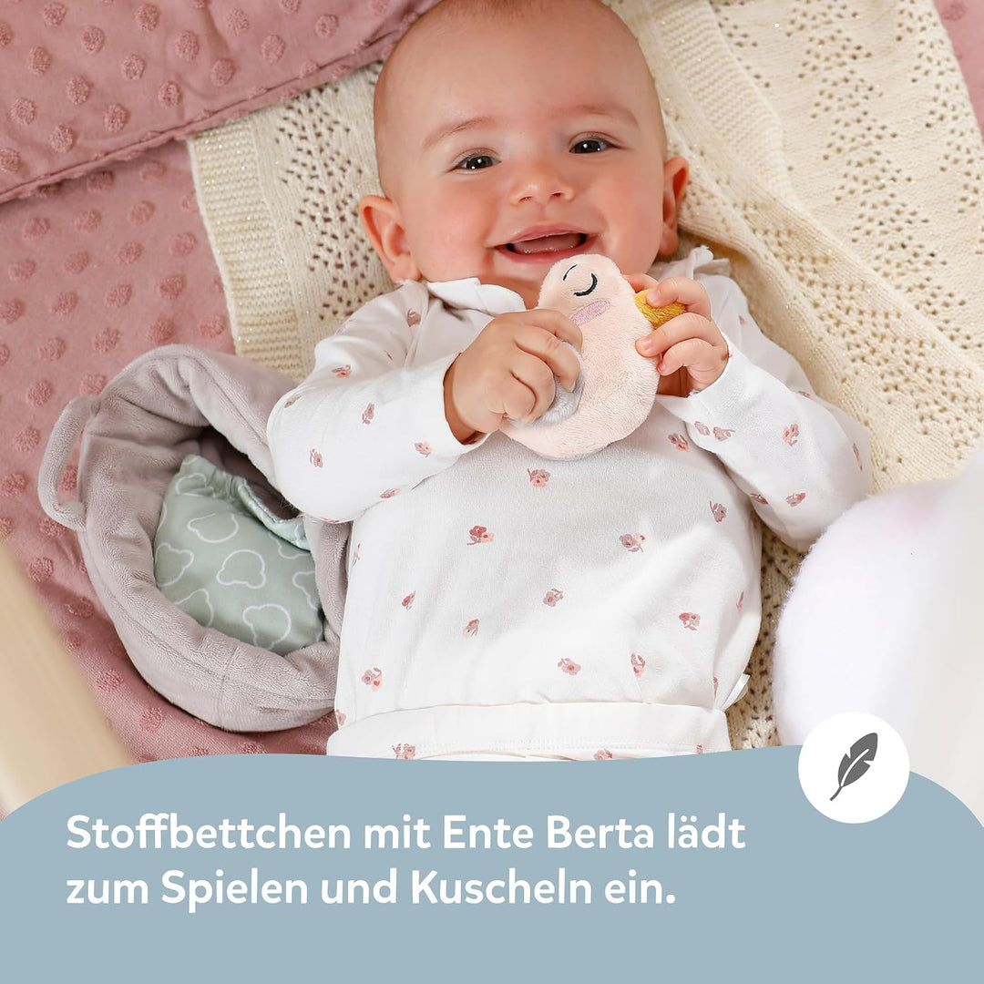 BABY Born for Babies Spieluhr Berta 18cm Kuschel-Berta im Körbchen mit herausnehmbaren Musikmodul, w