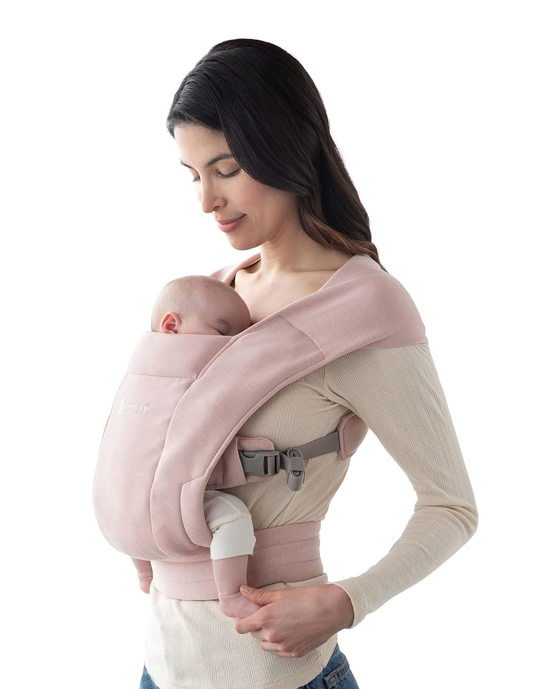 Ergobaby Babytrage für Neugeborene ab Geburt Extra Weich, Embrace Bauchtrage Baby-Tragetasche Ergono