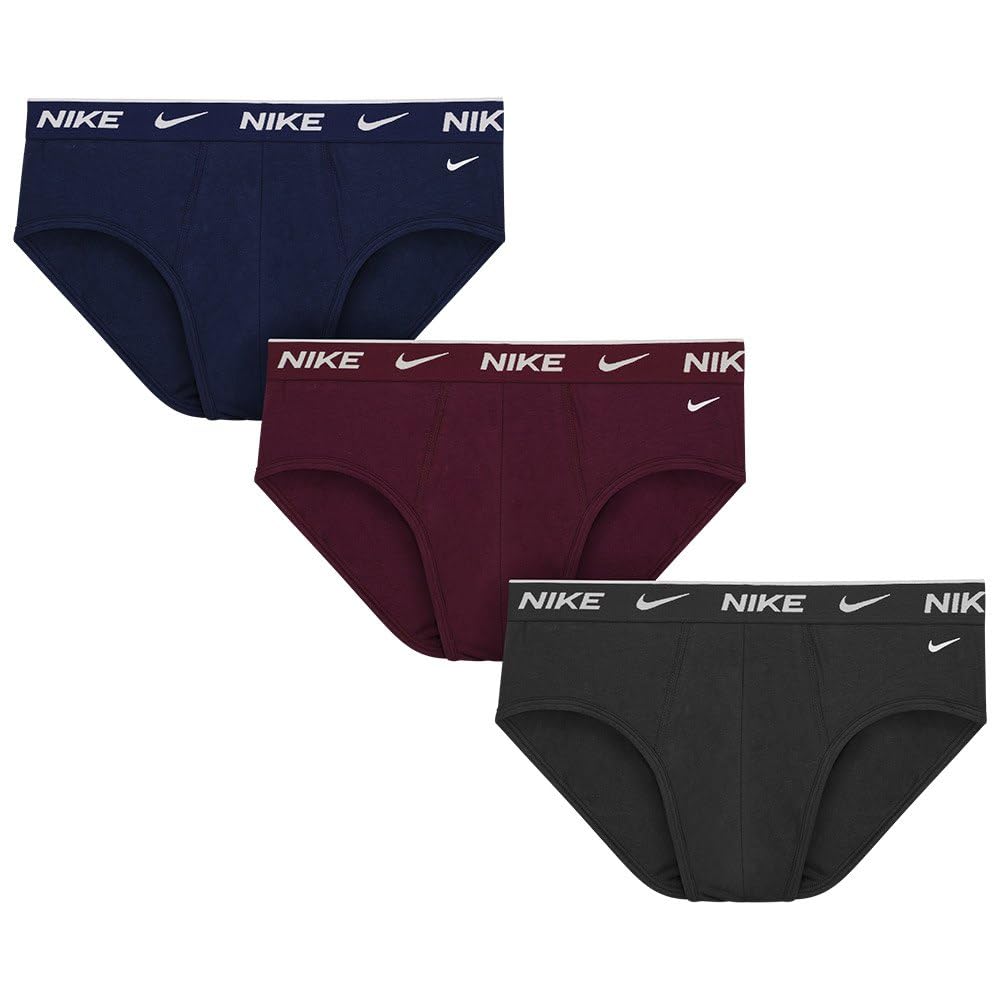 Nike Herren Briefe Unterhose S-M Midnight Navy/ Bordeaux/ Anthacite, S-M Midnight Navy/ Bordeaux/ An
