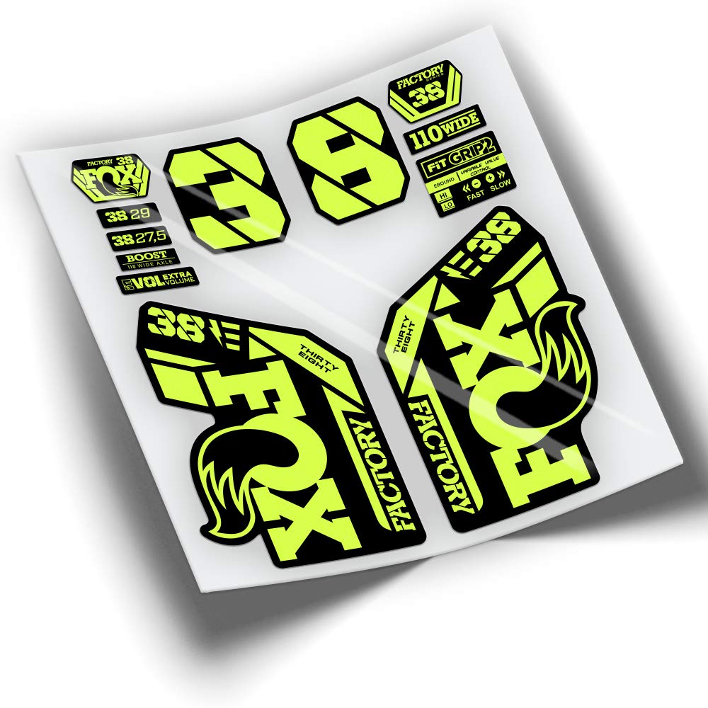 Ref: VP437 Aufkleber, kompatibel mit Fox 38 Gabel, Ebike Kashima 2021-2025, MTB, Sticker, Aufkleber,