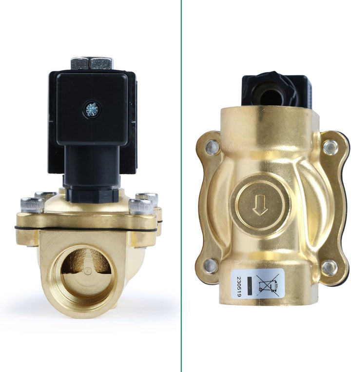 U.S. Solid Solenoid Valve Magnetventil Messing G 3/4" 230V AC Normal geschlossen NC 0-10 bar, elektr