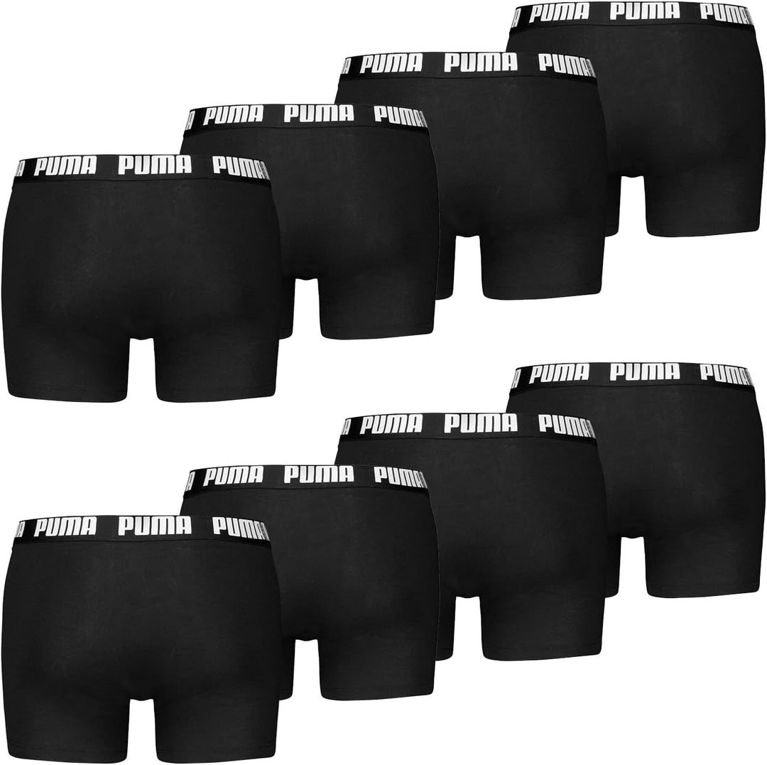 PUMA Herren Boxer Short Underwear (8er Pack) S 001 - Black, S 001 - Black