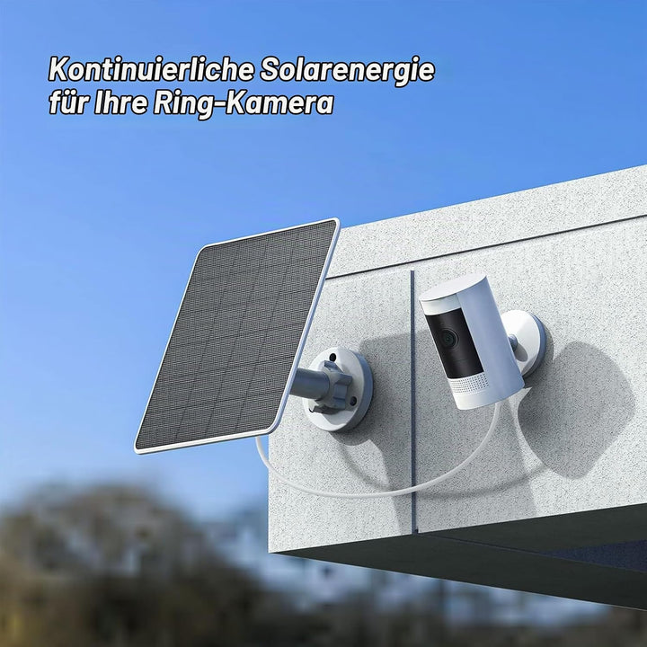 Solarpanel-Ladegerät für Ring Spotlight Cam und Ring Stick Up Cam, IP65 Wasserdichtes Solarpanel mit