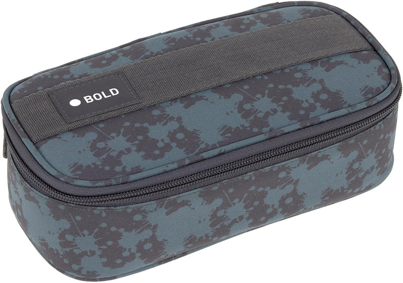 LÄSSIG Bold Schlampermäppchen Stiftemäppchen Schule/School Spacy Pencil Case Bold Spots Blue