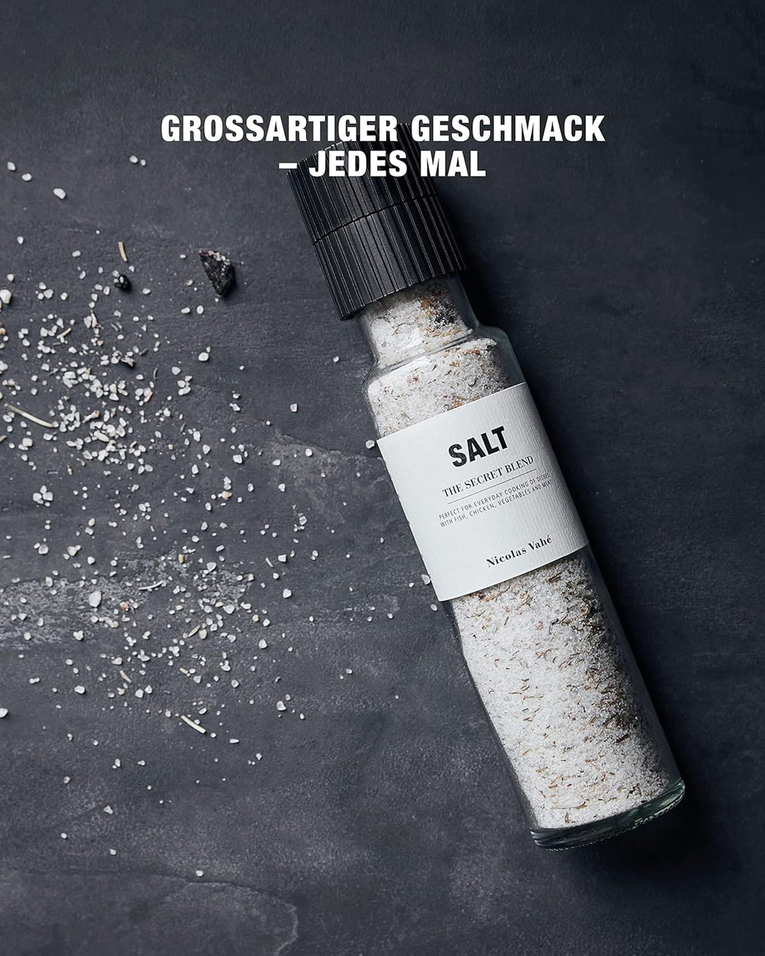 Nicolas Vahe Secret Blend Salzmischung | Kräutermühle & Pfeffermühle aus Keramik | Dänisches Design