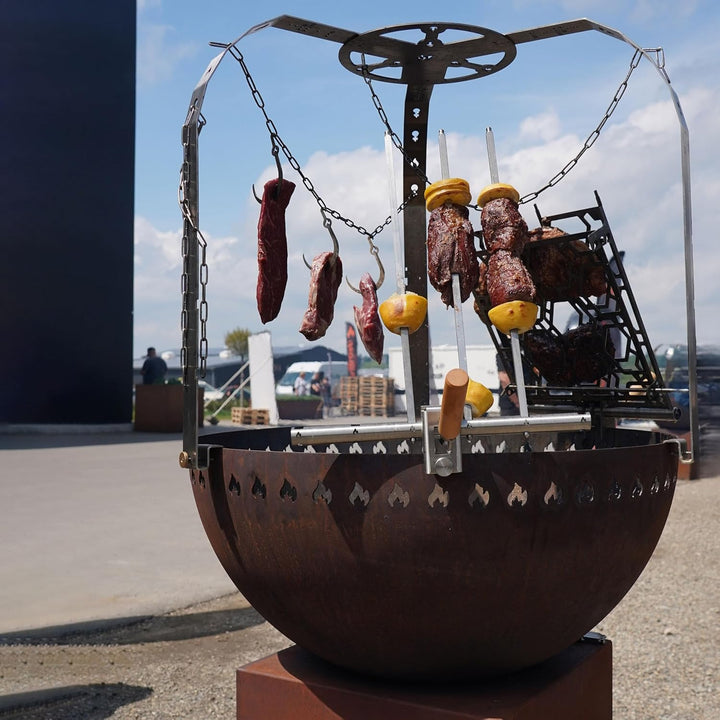 Grillrost.com Das Original Asado Dom - Der Grilltrend aus Argentinien - einstellbar für Kugelgrills,