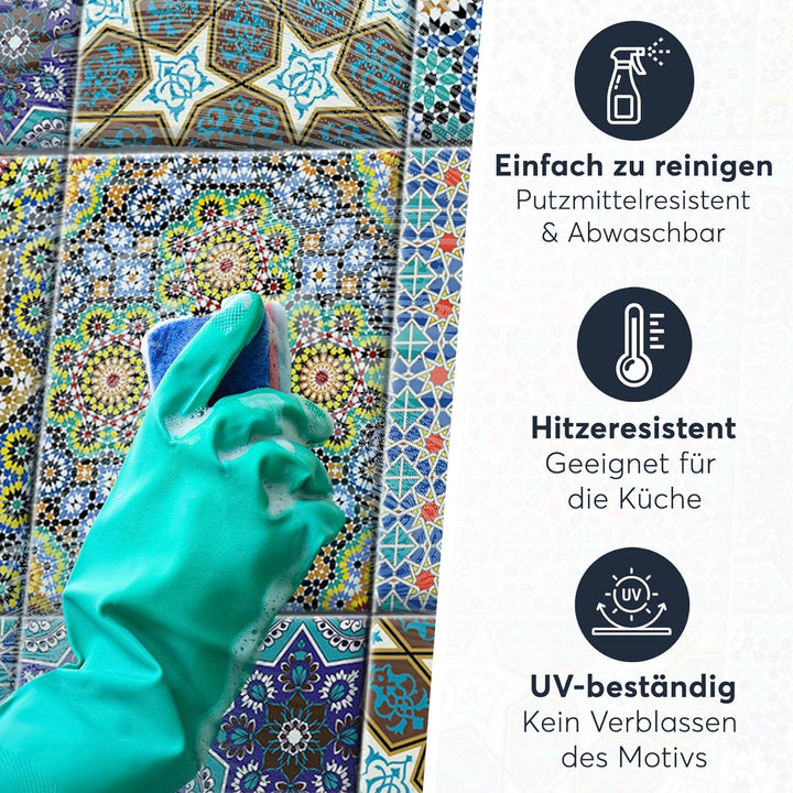 CREATISTO Klebefliesen Stickerfliesen Fliesenfolie - Klebefolie Aufkleber für Fliesen I Klebefliesen