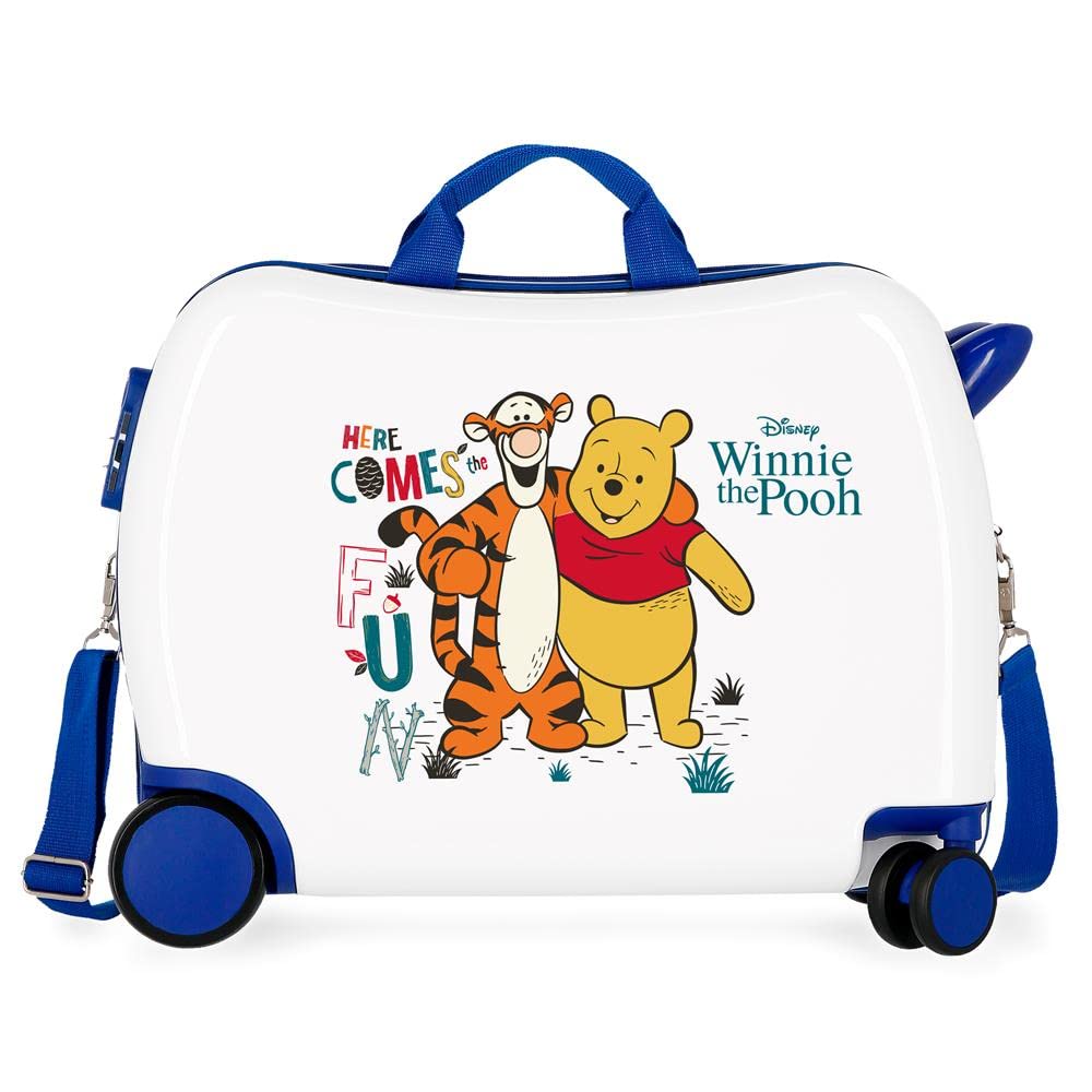 Disney Winnie The Pooh Kinderkoffer, weiss, 50 x 39 x 20 cm, Hartplastik, seitlicher Kombinationsver