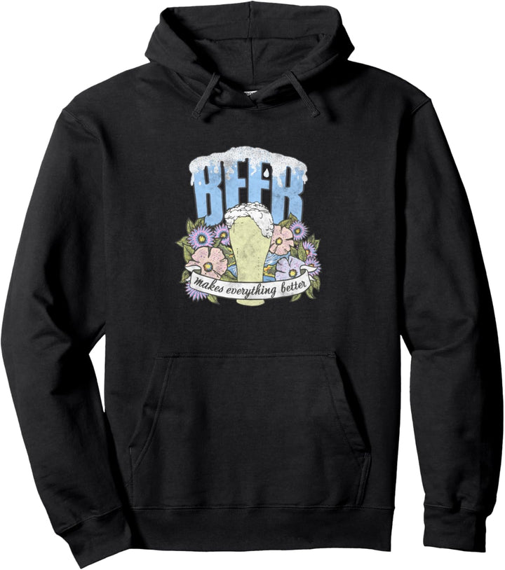 Beer Makes Everything Better Pint Glass Landscape Pullover Hoodie