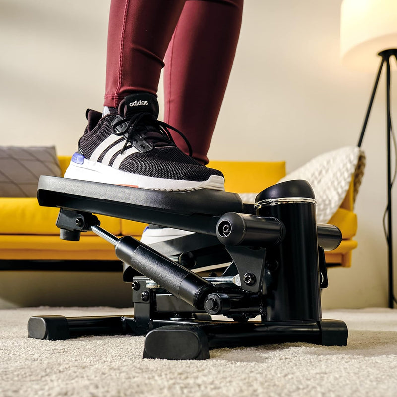 SportPlus 2-in-1 Mini-Stepper mit patentierter Umschalttechnik, Swing-Stepper und Auf-und-Ab-Stepper