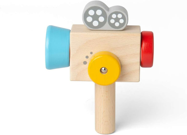 Bigjigs Toys Kinder Videokamera, Holz Rollenspielzeug, umweltfreundliches Holz