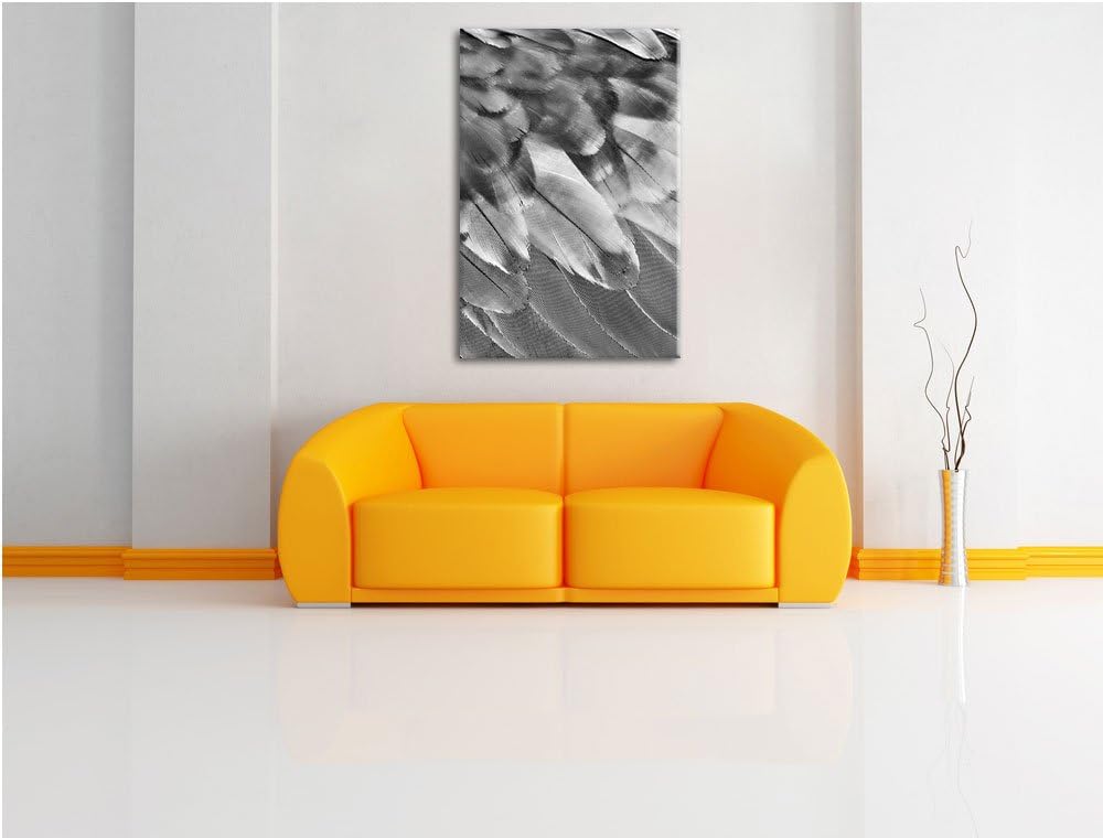 Bunter Papageien Flügel als Leinwandbild/Grösse: 100x70 cm/Wandbild/Kunstdruck/fertig bespannt, 100x