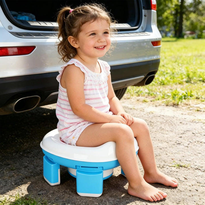 Toilettensitz Kinder,Töpfchen für Unterwegs,Reisetöpfchen mit 40 Stück Töpfchenbeutel,Töpfchen Train