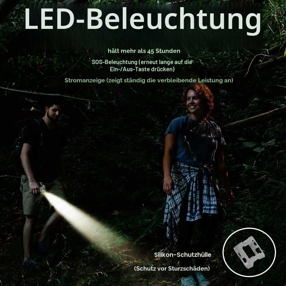 CAZOKASI Verbesserter 10.000 mAh Taillenclip, tragbarer persönlicher Kühlventilator, Grau | Bis zu 4