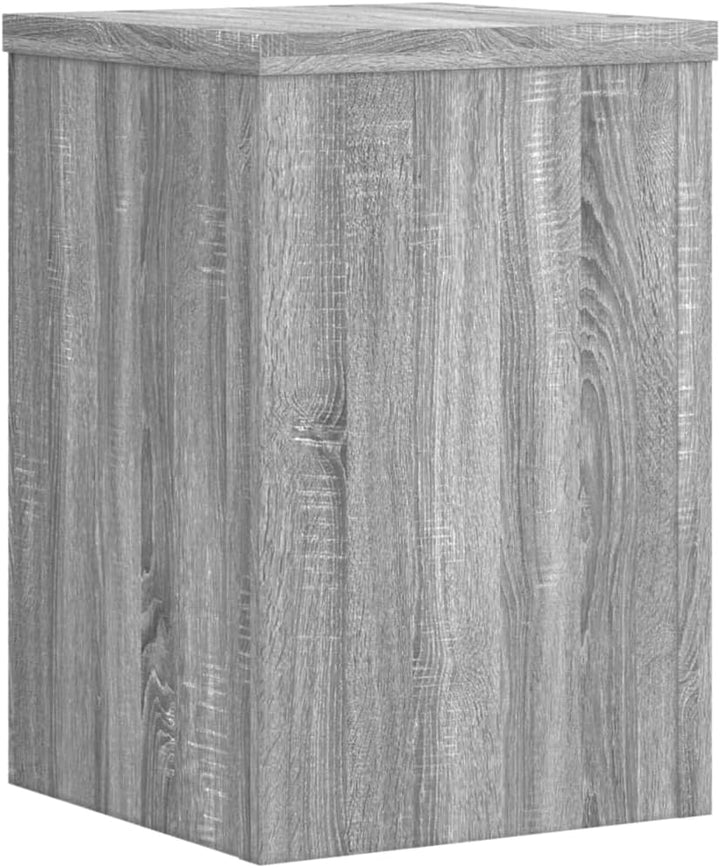 Pflanzenständer, 2 Stück, Holz, Grau, Sonoma, 25 x 25 x 35 cm, hohles Regal, hochfest, kann mit Sand
