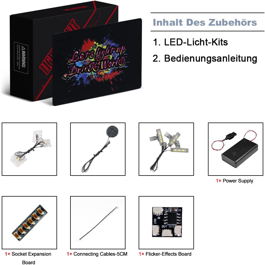 BrickBling Led Licht Set für Lego 71411 Super Mario Der mächtige Bowser, Led Beleuchtungs Set für Le