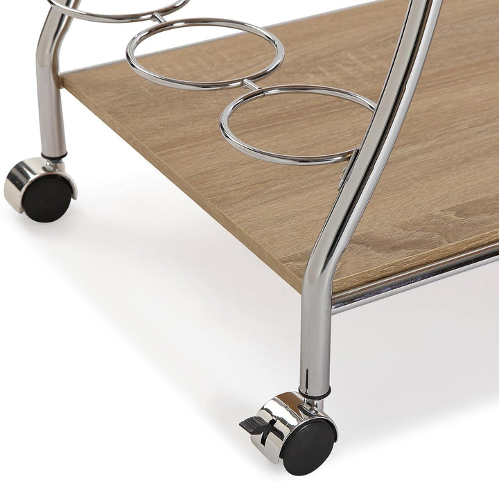 Versa Versatile Style Servierwagen mit Holzfinish, Masse (H x L x B) 78,5 x 42 x 68,5 cm, MDF-Holz,