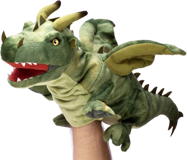 Uni-Toys - Handpuppe Drache (grün) - 49 cm (Länge) - Plüschtier, Kuscheltier Drache (Grün), 49 Cm, D