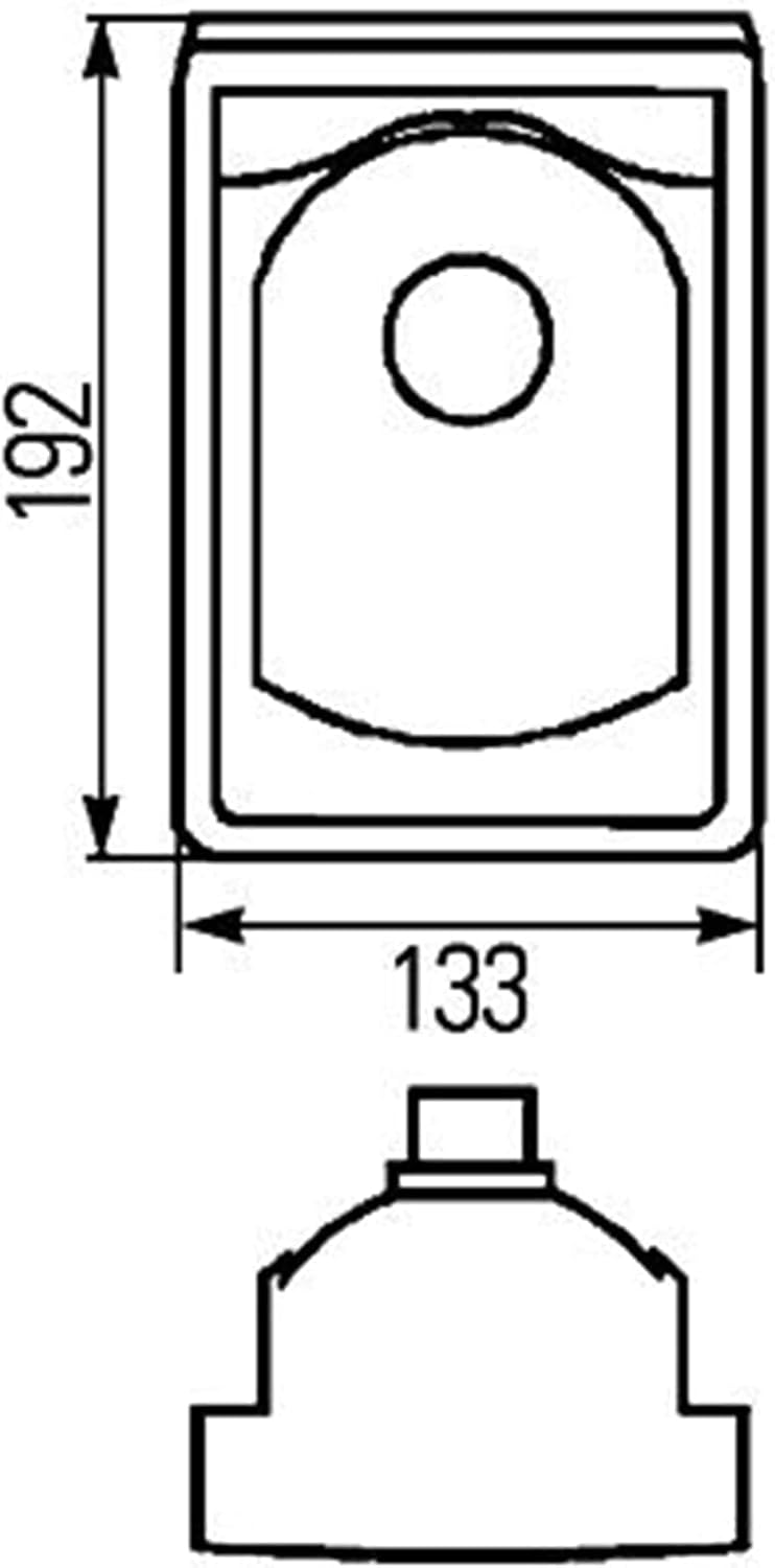 HELLA - Heckleuchte - Glühlampe - 12V - Einbau/Schraubanschluss - Lichtscheibenfarbe: rot - Stecker: