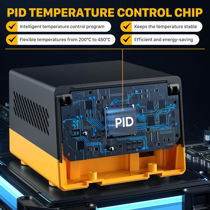 SEEKONE Lötstation 60W, Profi Lötkolben Einstellbare Temperatur 200℃-480℃ mit LCD Displayanzeige, Di