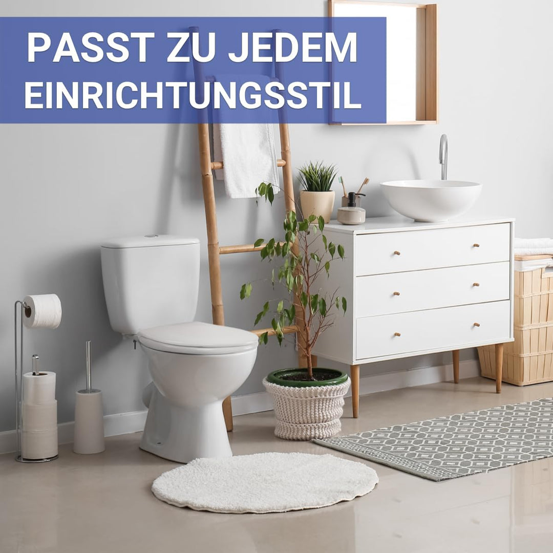 WENKO Varoni Wc Sitz mit Absenkautomatik [Einfache Montage] Klodeckel mit Absenkautomatik in weiss [