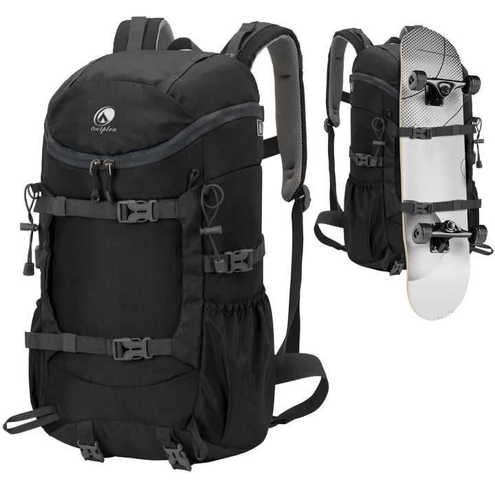 30L Leicht Wanderrucksack Herren Damen, Multifunktional Reiserucksack mit Skateboard Gurte, Tagesruc