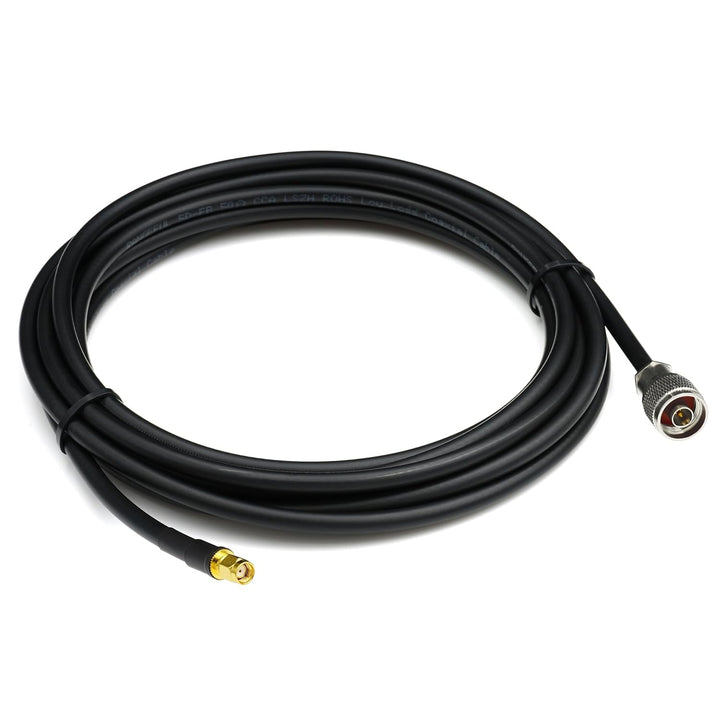RANGEFUL 12m RP-SMA Stecker auf N Stecker Koaxialkabel – 12 Meter 5D-FB Verlustarmes Antennenkabel Ø
