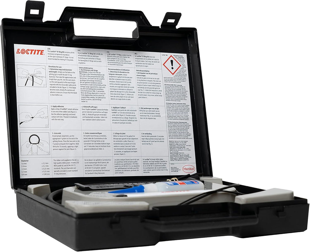 LOCTITE 406 O-Ring-Set, Werkzeuge für Notfallreparatur von O-Ringen, O-Ring-Set mit LOCTITE 406 Kleb