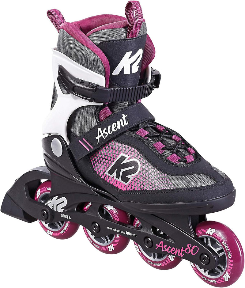 K2 Damen Ascent 80 W, Black-Grey-Purple Inline Skates EU: 36 (UK: 3.5 / US: 6) black - grey - purple