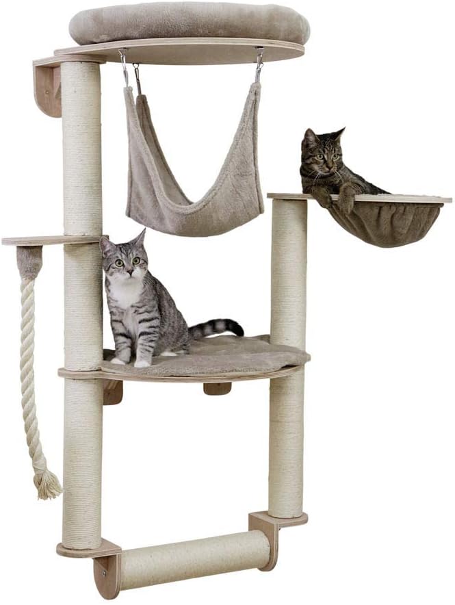 Kerbl 84459 Wandkratzbaum Dolomit Grappa Pro, 70x66x138, Taupe, 10.349 kg